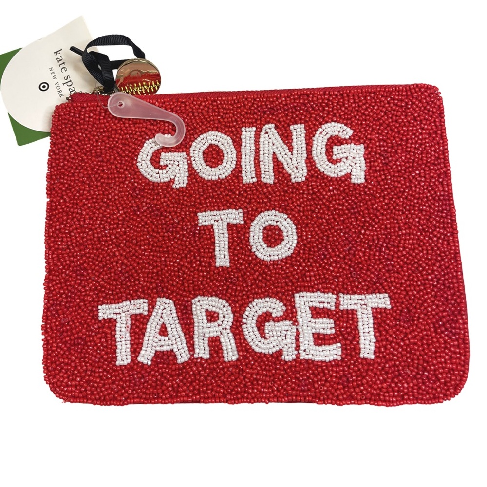 Kate Spade at Target “Going to Target” Red Beaded Pouch